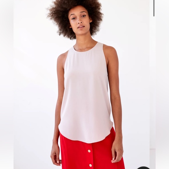 Wilfred Sèvres Blouse Sleeveless Top Navy Blue Size XS - Picture 6 of 7